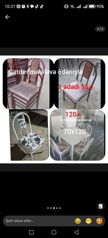 metbext moyka: Mətbəx üçün, Yeni, Qatlanmayan, rəng - Ağ Stul — 5