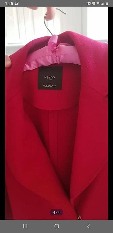 acki sekilleri: Palto, Mango, M, rəng - Qırmızı — 1