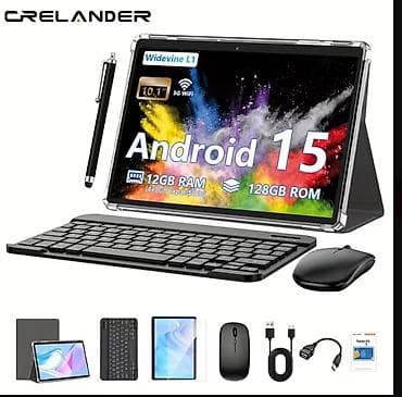 CRELANDER 10.1" planşet dəsti - Sistem: Android 15, Widevine L1