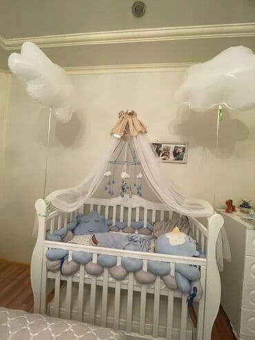 двухэтажные кровати: Для девочки и мальчика, Б/у, Колыбель — 1