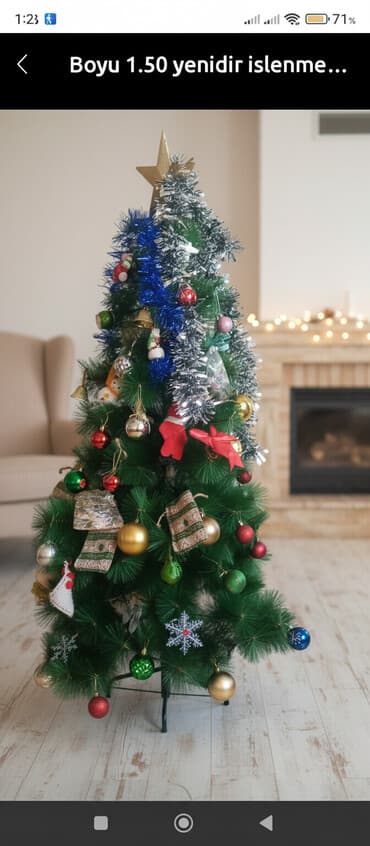 ag yolka sekilleri: Yolka ağacı – 1.50 m - Süni şam ağacı, təxmini hündürlük 1.50 m - — 1