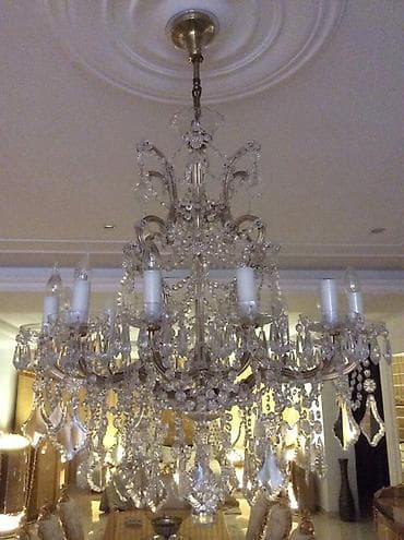 lyusturlar: Çılçıraq, 10 və daha çox lampa, Xrustal — 4