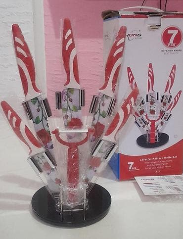 Bıçaqlar: 6hissəli mətbəx bıçaqları dəsti təzə qutuda - Brend: Hong Kitchen - — 1
