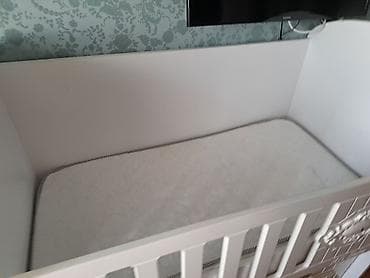 stul dest: Uşaq beşiyi – Ali Bebe model - Rəng: ağ/ivori - Material: MDF/laminat — 3