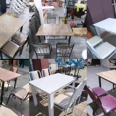 стеклянный стол: Новый, Квадратный стол, 4 стула, Нераскладной, Азербайджан — 18