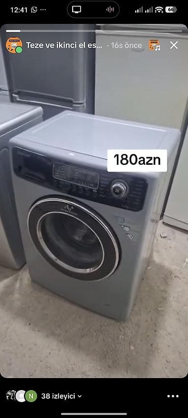 Front-load paltaryuyan maşın, gümüş rəng. - Rəqəmsal idarəetmə paneli — 1