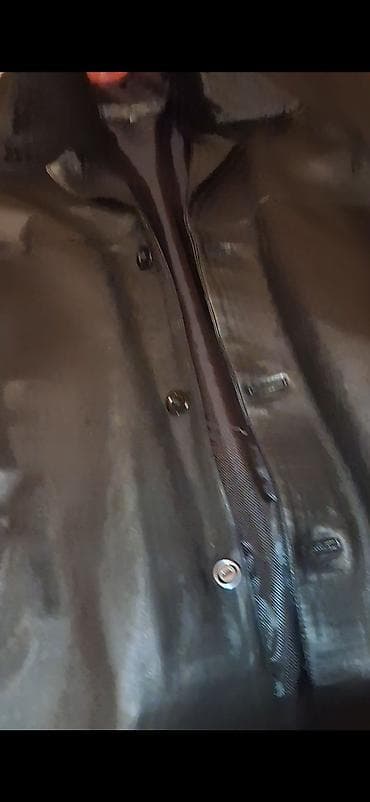 Şortlar: Qara dəri plaş/kaban - Material: təbii dəri qara material, hamar — 4