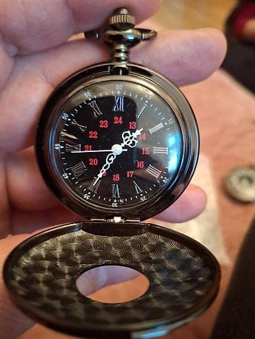 Cib saati – sepli, klassik dizayn. - Qapaqlı, metal korpus, ön və — 1