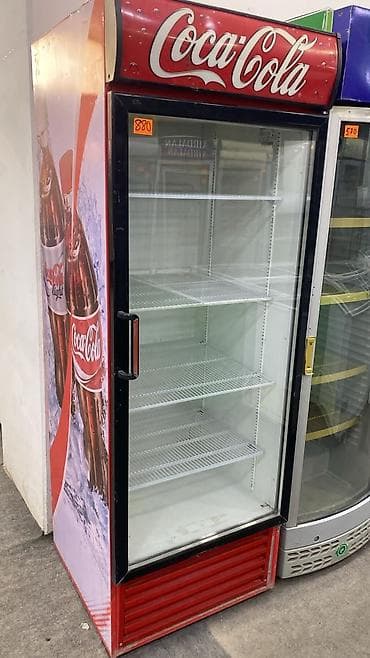 Coca‑Cola brend vitrin soyuducu - Şüşə qapılı, tək qapı - Üst panel