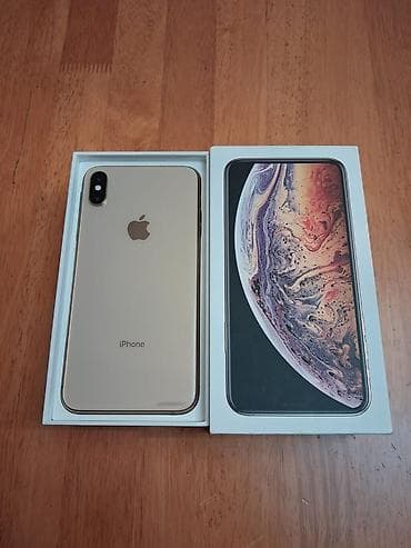 IPhone Xs Max, 64 GB, Qızılı, Barmaq izi, Face ID, Sənədlərlə