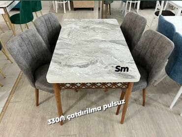 Masa və oturacaq dəstləri: Mətbəx üçün, Yeni, Açılan, Künc masa, 4 stul — 1