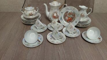 çay süfrəsi şəkilləri: Çay dəsti, rəng - Ağ, Farfor — 1