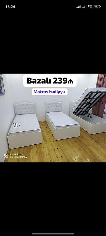 Yeni, Təknəfərlik çarpayı, Bazalı, Matras ilə, Siyirməsiz lalafo.az -da Yeni, Təknəfərlik çarpayı, Bazalı, Matras ilə, Siyirməsiz