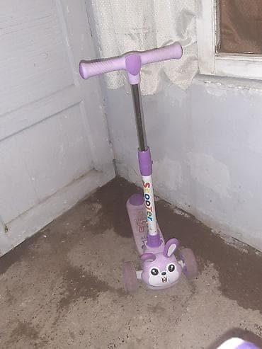 aurus bicycle: Uşaq skateri – 3 təkərli, bənövşəyi rəng - Balacalar üçün sabit və — 2