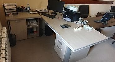 Ofis dəst mebeli: Ofis mebelləri dəsti Tərkibi: - L formalı iş masası: geniş üst səth — 2