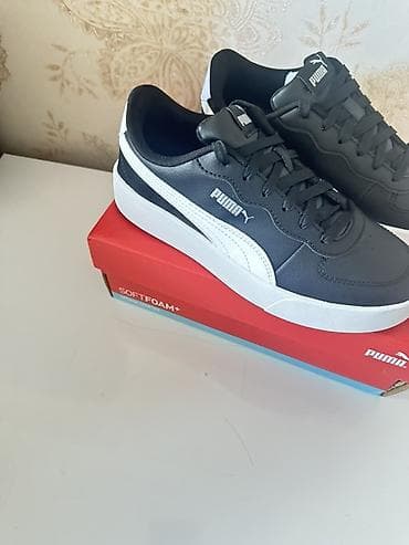 yun corab: Puma Smash v2/“Puma Seya Clean” qadın krossovkaları - Rəng: qara-ağ - — 3