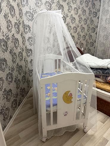 Manejlər: 🍼 Səliqəli uşaq beşiyi satılır 🤍 Təmiz və yaxşı vəziyyətdədir. Ağ — 4