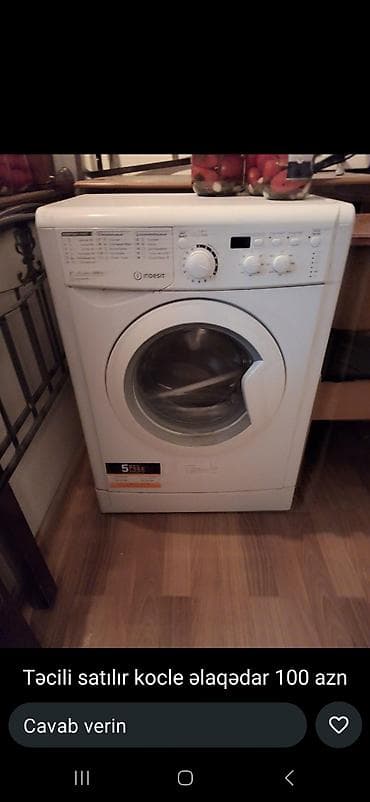qabyuyan teleb olunur 2022: Indesit önyükləməli paltaryuyan maşın - Marka/model: Indesit (ön — 1
