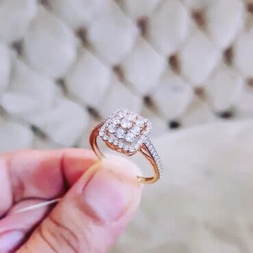 tək qaş: Nişan, Üzük, Sarı qızıl, 585 Əyar — 2