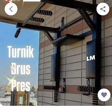 Universal divar tipi turnik–brus–pres trenajoru - 3‑ü 1‑də