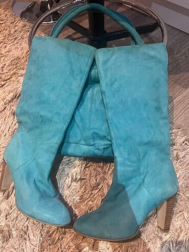 черные мужские сапоги: Ботфорты, Размер: 37, Б/у — 1