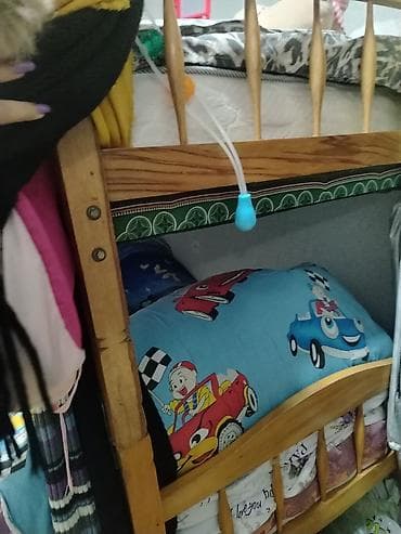 Oğlan və qız üçün, Çarpayı, Matrassız, Siyirməsiz, Taxta