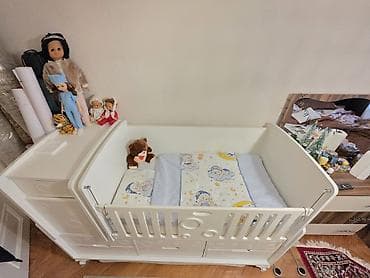 uşaq matras: Oğlan və qız üçün, İşlənmiş, Dördbucaq, Beşik, Dəstsiz, Matras ilə, Yellənmə mexanizm ilə — 2