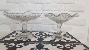 meyve qabı: Vaza, meyvə qabı her biri 10 manat (shushe, sovet) — 4