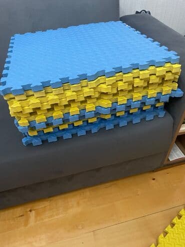 yoqa xalçası: Ideal veziyyetde pazl xalca yeni kimidiler,olculeri 66x66 sm qalinliq — 2