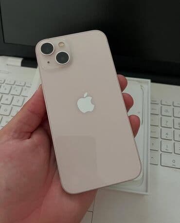 IPhone 13, 128 GB, Ağ, Zəmanət, Face ID, Sənədlərlə