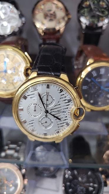 Наручные часы: Cartier kişi qol saatları – klassik Roma rəqəmləri və xronoqraf — 8