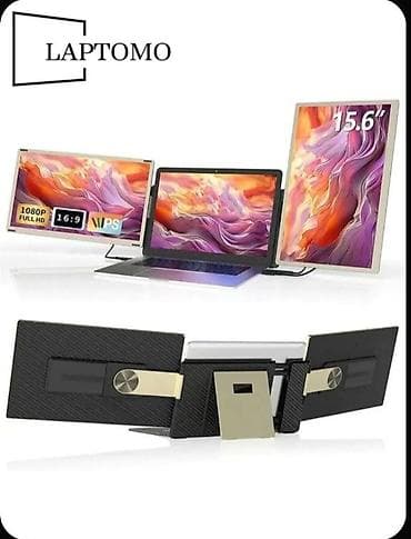 LAPTOMO üçlü noutbuk genişləndiricisi – 2 əlavə portativ monitorla tam