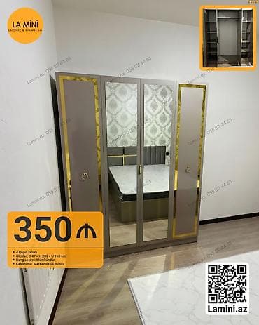 LA Mini – 4 qapılı dolab - Ölçülər: E 47 × H 200 × U 160 sm - Dizayn — 1