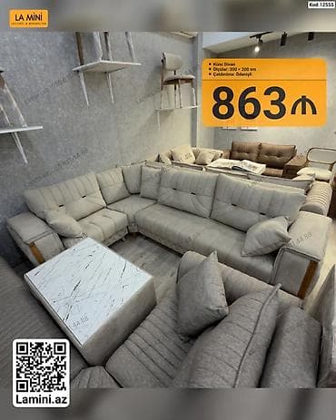 Künc divan – La Mini - Model: Künc divan - Ölçü: 300 × 200 sm - Rəng