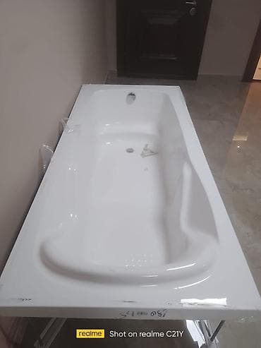 hamam seti: Vanna 1.90.85 təzə 150 manat Akril vanna, metal karkas ayaqlarla. - — 1