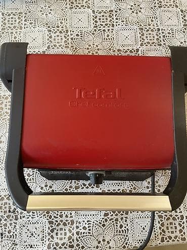 Гриль Tefal, цвет - Красный, Бесплатная доставка — 1