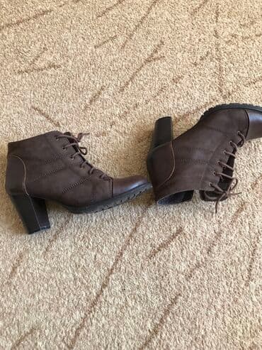 dəri qadın botilyonu: Ölçü: 36, rəng - Qəhvəyi, İşlənmiş — 5