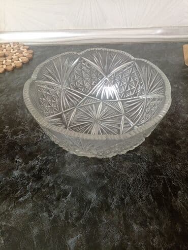 Xrustal yeke meyvə şiriniyat üçün - Material: qalın şüşə (kristal
