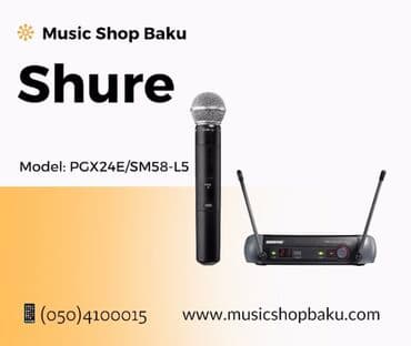 shure mikrofon sm58: Shure mikrofon Model: PGX24E/SM58-L5 🚚Çatdırılma xidməti mövcuddur — 1
