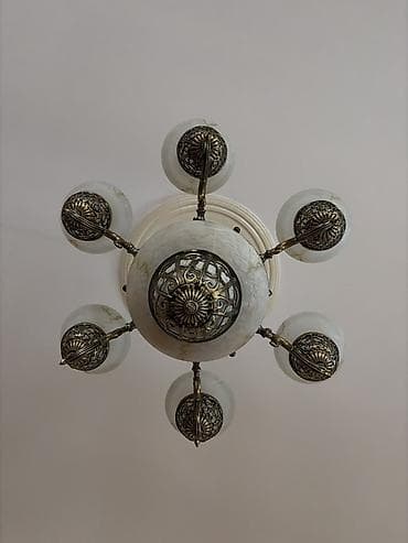 Çılçıraq, 6 lampa, Şüşə — 2