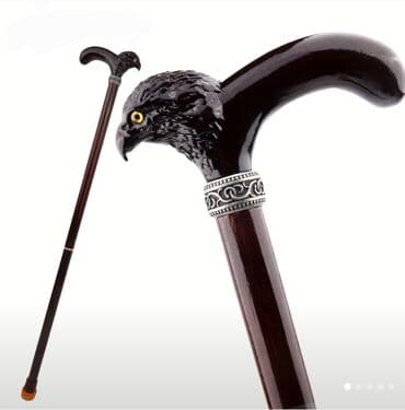 Şahin başlı əsa xasa baston çəlik. qartal ünvana çatdırılma var -