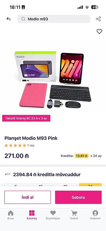 modio m58: Planset qıymetı 271 manata alınıb, cemı 1 ay ıslenıb uşağa telefon — 1
