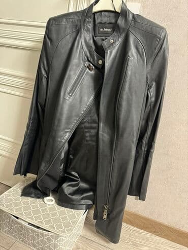 uzun kurtqa: ELIBOL dəri pencək/kurtka - Material: orijinal qara dəri, hamar — 5