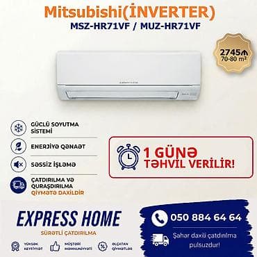 kandisoner: Kondisioner Mitsubishi, Yeni, 70-80 kv. m, Split sistem, Kredit yoxdur, Pulsuz quraşdırılma — 1