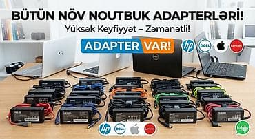 Bütün növ noutbuk adapterləri • Uyğunluq: HP, Dell, Lenovo, Acer — 1