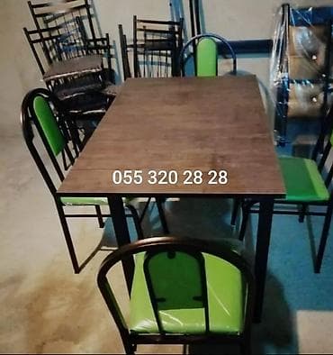 kafe üçün mebel: Kafe və restoranlar üçün 4 nəfərlik 6 nəfərlik 8 nəfərlik stul və — 9