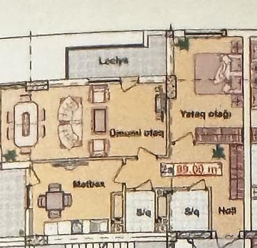 ordubad: 2 otaqlı, Yeni tikili, m. Qara Qarayev, 89 kv. m — 4