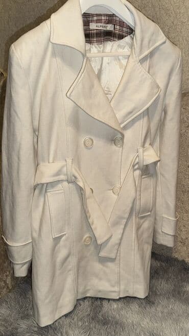 Пиджаки: Пальто, M, L, цвет - Белый — 2