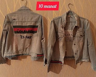 pull and bear: - Məhsul: Jeans gödəkcə - Material: 100% denim (cins parça), düyməli - — 1