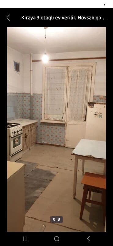 qubada evler kiraye: Bakı, Hövsan qəs., 3 otaqlı, Köhnə tikili, 67 kv. m — 5